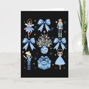 Coquette Blaue Schleife Nussknacker Weihnachten Fr Karte