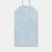 Coquette Blue Bow Baby Dusche Geschenkanhänger (Rückseite)