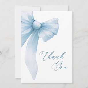Coquette Blue Bow Brautparty Dankeskarte