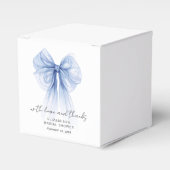 Coquette Blue Bow Brautparty Vielen Dank Geschenkschachtel (Vorderseite)