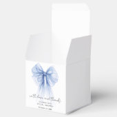 Coquette Blue Bow Brautparty Vielen Dank Geschenkschachtel (Geöffnet)