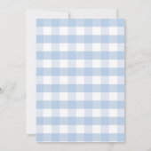 Coquette Blue Bow Ribbon Boy Baby Dusche Einladung (Rückseite)