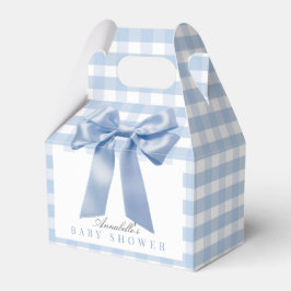 Coquette Blue Bow Ribbon Boy Baby Dusche Geschenkschachtel