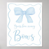 Coquette Blue Bow schätzt wie viele Baby Showspiel Poster (Vorne)