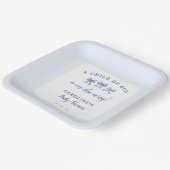 Coquette Blue Bows Christliches Kind Gottes Junge Pappteller (Gewinkelt)