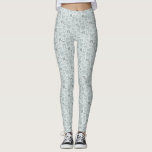Coquette Blue Bows Hand Dragemuster Leggings<br><div class="desc">Coquette und skurrile Leggings mit handgezeichneter Darstellung von blauen Bögen und Herzen.</div>