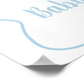 Coquette Blue Boy Bow Baby Dusche Willkommen Poster (Ecke)