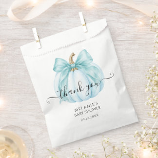 Coquette Blue Kleine Kürbis-Baby-Party Danke Geschenktütchen