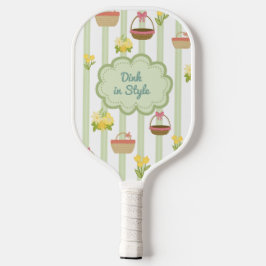 Coquette Blumenkörbe Personalisiert Name & Slogan Pickleball Schläger