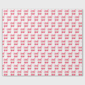 Coquette Blush Pink Bow Cherry Girly Niedlich Geschenkpapier (Flach)