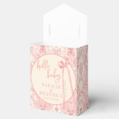 Coquette Blush Pink Bow Floral Baby Dusche nach Ma Geschenkschachtel (Geöffnet)