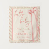 Coquette Blush Pink Bow Whimsical Niedlich Baby Du Wandteppich (Vorderseite)