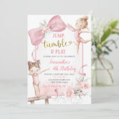Coquette Blush Pink Floral Bow Birthday  Einladung (Stehend Vorderseite)