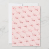 Coquette Blush Pink Sweet 16 Floral Black Einladung (Rückseite)