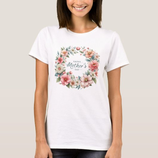 Coquette blüten Frühlingsblumen im Muttertag T-Shirt (Vorderseite)