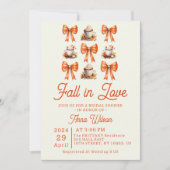 Coquette Bogen fallen in Liebe Coffee Orange Edita Einladung (Vorderseite)