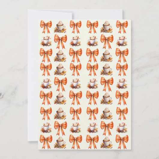 Coquette Bogen fallen in Liebe Coffee Orange Edita Einladung (Rückseite)