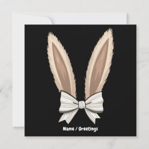 Coquette-Bogen-Hasenohren Süßer Hase Frohe Ostern  Einladung