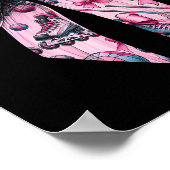 Coquette-Bogen Inline-Hockey-Spielerin Mädchen-Mut Poster (Ecke)