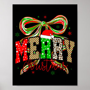 Coquette-Bogen Nk-Weihnachtsbaum Frohe Weihnachten Poster