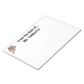 Coquette-Bogen personalisiert mit dem Namen zurück Notizblock (angewinkelt)