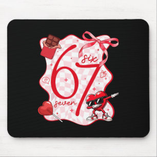 Coquette-Bogen Sechs Sieben 67 Meme Dabbing Herz V Mousepad