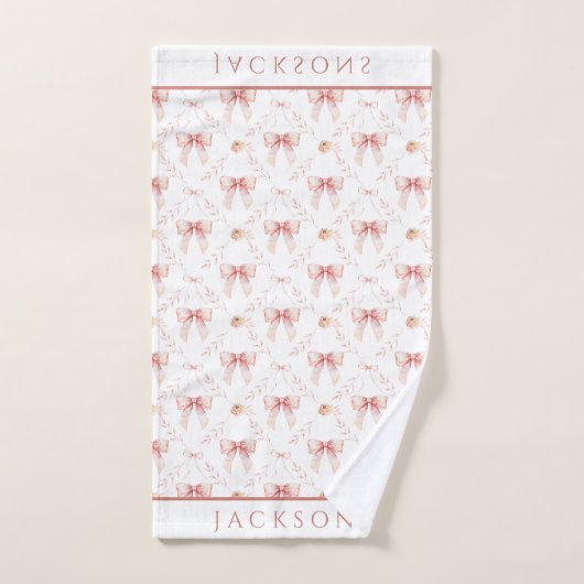 Coquette Bogen Wasserfarbe Badhandtuch Set (Handtuch)