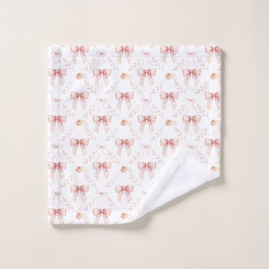 Coquette Bogen Wasserfarbe Badhandtuch Set (Waschlappen)