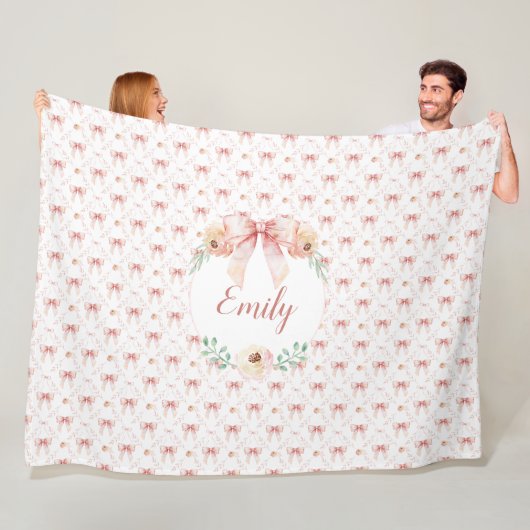 Coquette Bogen Wasserfarbe Fleecedecke (Beispiel)