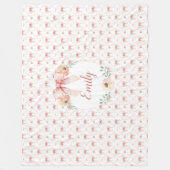 Coquette Bogen Wasserfarbe Fleecedecke (Vorderseite)