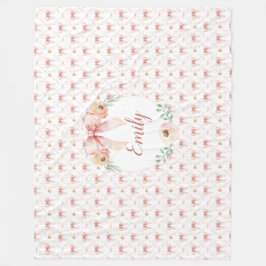 Coquette Bogen Wasserfarbe Fleecedecke