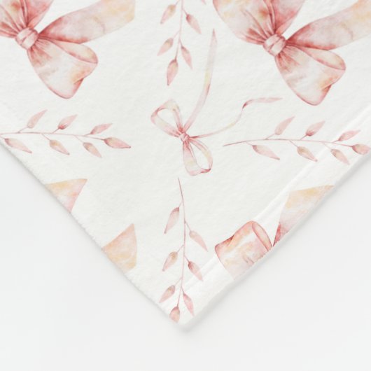 Coquette Bogen Wasserfarbe Fleecedecke (Ecke)