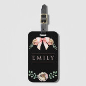 Coquette Bogen Wasserfarbe Gepäckanhänger (Vorderseite Vertikal)