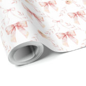 Coquette Bogen Wasserfarbe Geschenkpapier (Rolleneckpunkt)