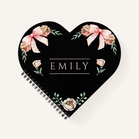 Coquette Bogen Wasserfarbe Notizblock (Vorderseite)