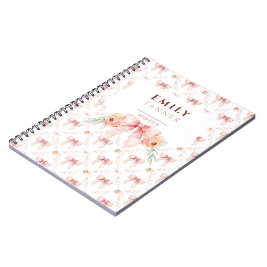 Coquette Bogen Wasserfarbe Notizblock (Linke Seite)