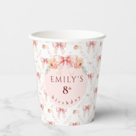 Coquette Bogen Wasserfarbe Pappbecher