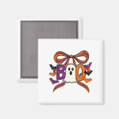 Coquette Boo Ghost Bow Niedlich Spooky Funny Hallo Magnet (Vorderseite/Rückseite)