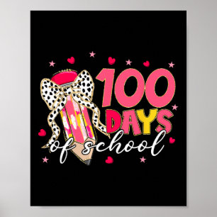 Coquette Bow 100 Tage Schulstift Mädchen Kinder Poster