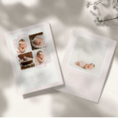 Coquette Bow 4 Frame Photo Birth Announcement Ankündigung