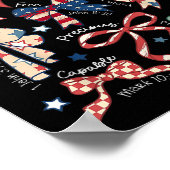 Coquette Bow 4. Juli Christlich Jesus Independe Poster (Ecke)