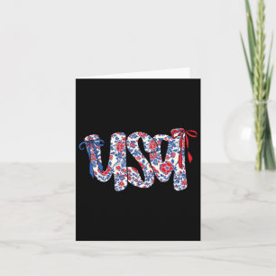 Coquette Bow 4. Juli USA Floral USA für Frauen Karte