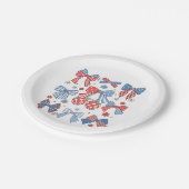 Coquette Bow 4. Juli USA Patriotic Pappteller (Schrägansicht)