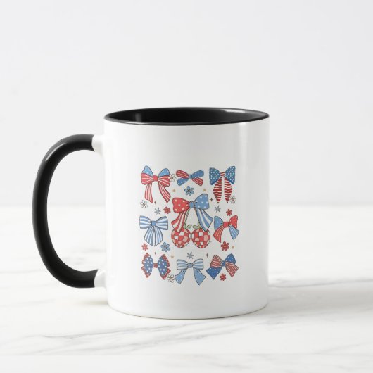 Coquette Bow 4. Juli USA Patriotic Tasse (Links)