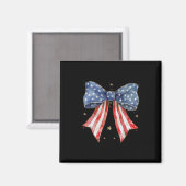 Coquette Bow 4. Juli Wir Fahne Gott verschüttet se Magnet (Vorderseite/Rückseite)