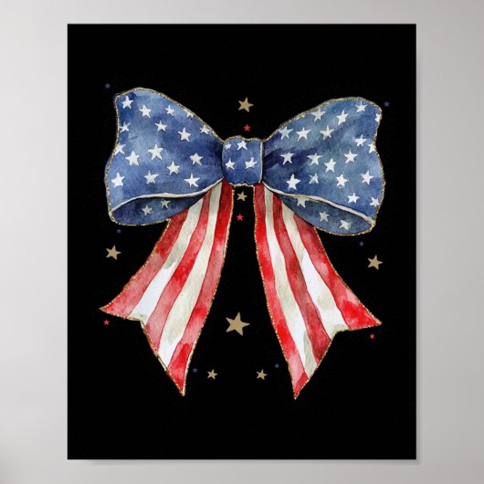 Coquette Bow 4. Juli Wir Fahne Gott verschüttet se Poster (Vorne)