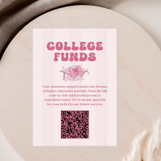 Coquette Bow Abschluss Uni Fonds Begleitkarte