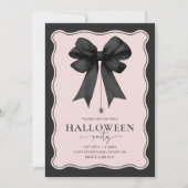 Coquette Bow Adult Halloween-Party Einladung (Vorderseite)
