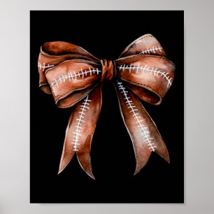 Coquette Bow American Footll Herbst Erntedank G Poster