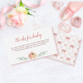Coquette Bow and Florals Books for Baby Card Visitenkarte